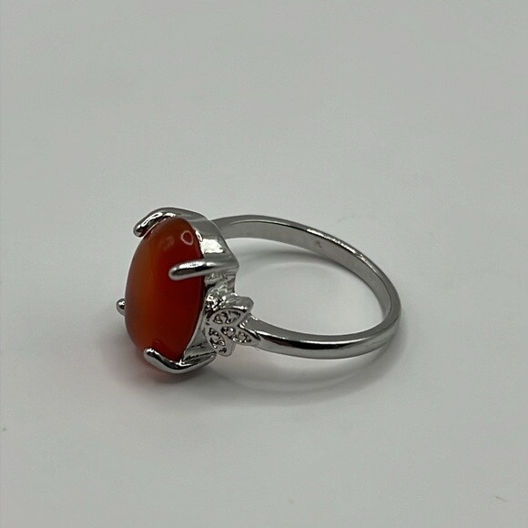 Carnelian Agate Semi-Precious Gemstone Ring - Picture 5 of 7